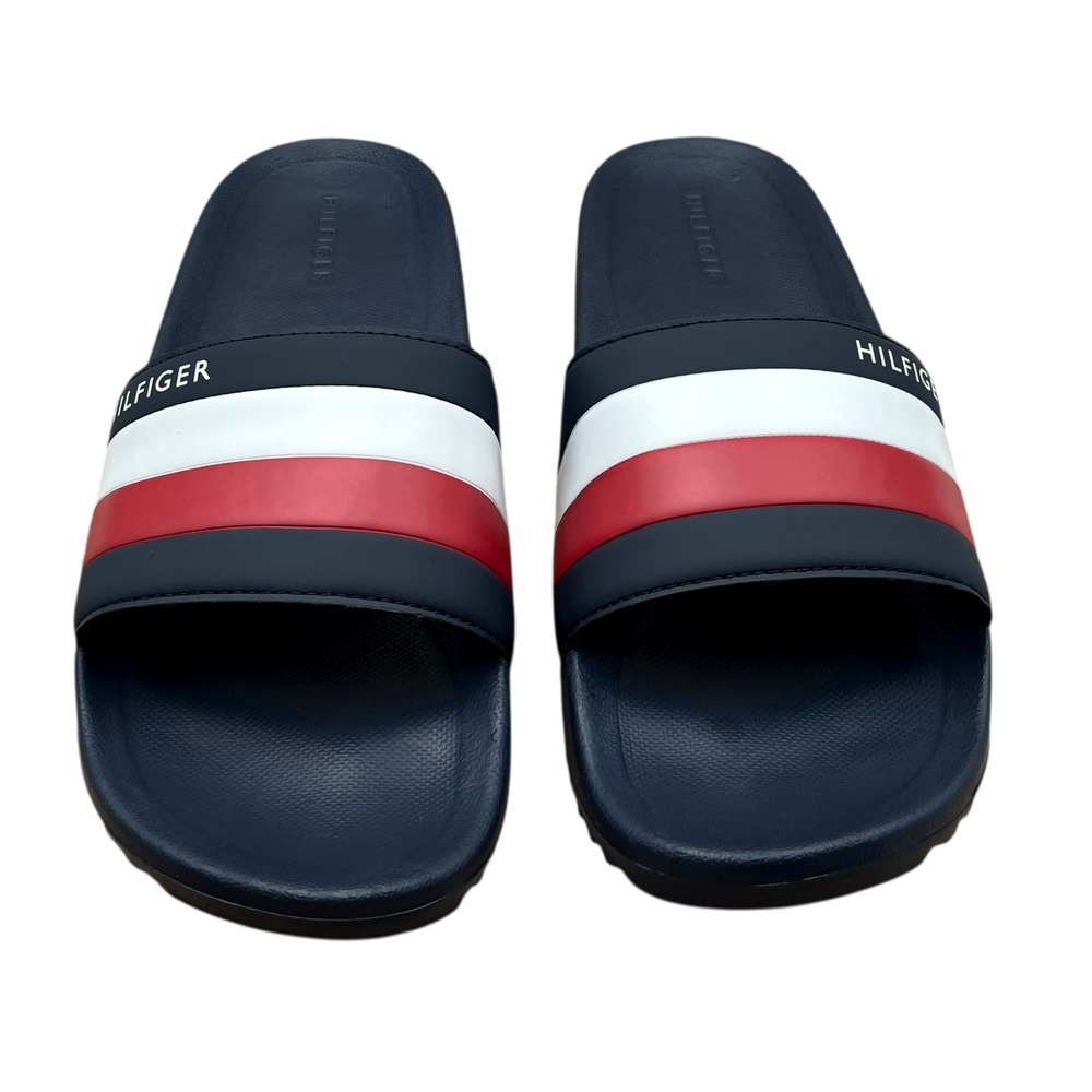 Tommy Hilfiger Men's Rozi Slide Sandals Size 10 Navy Blue/Multi Slip-On - Picture 5 of 12
